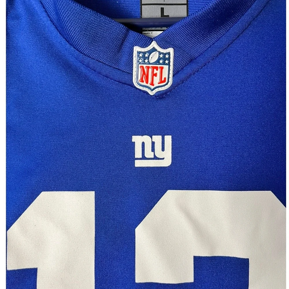 New York Giants Nike Jersey Kids L Blue NFL Football Beckham Jr 13 EUC